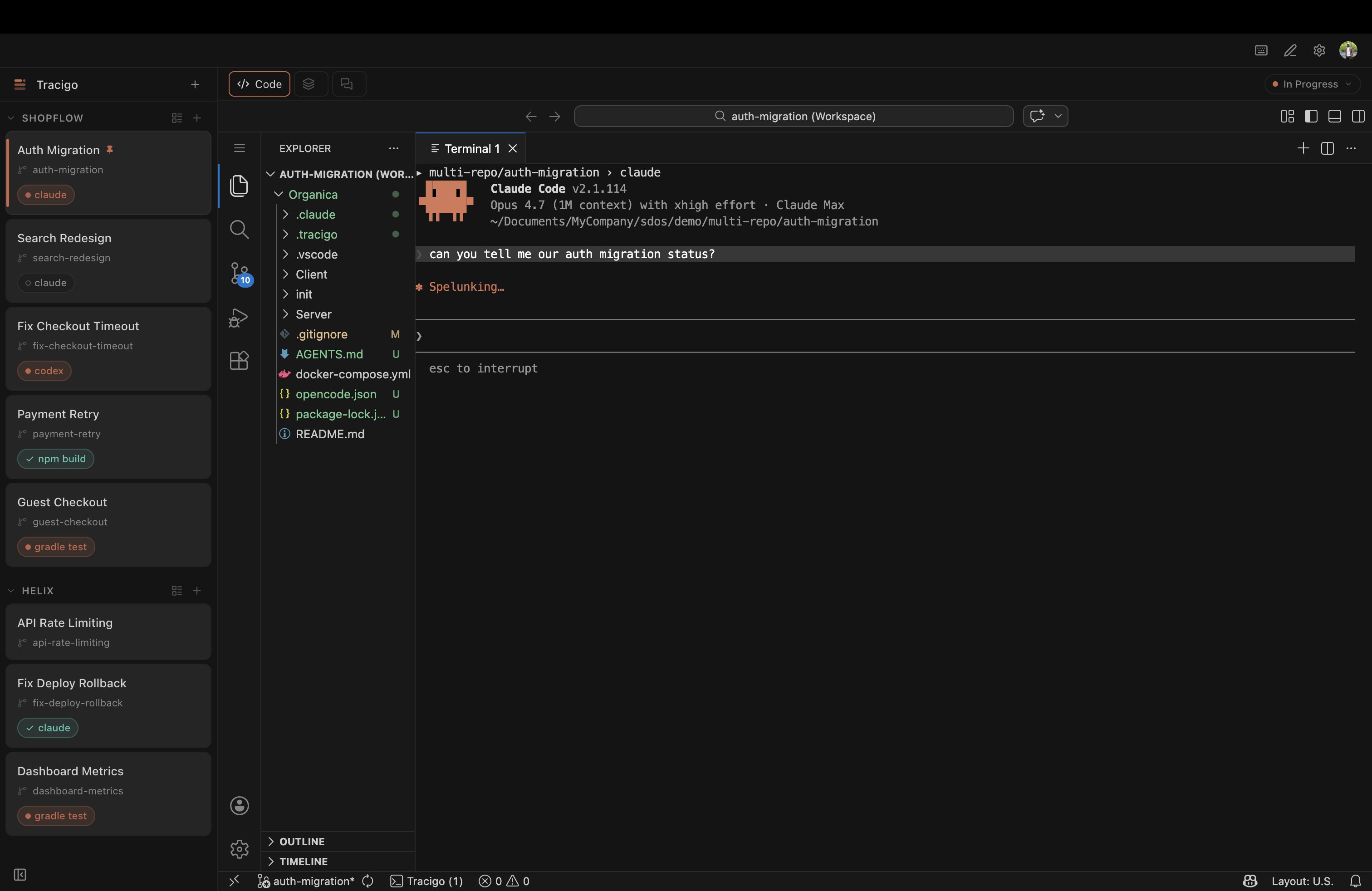 Agent monitoring, multiple terminals, build status
